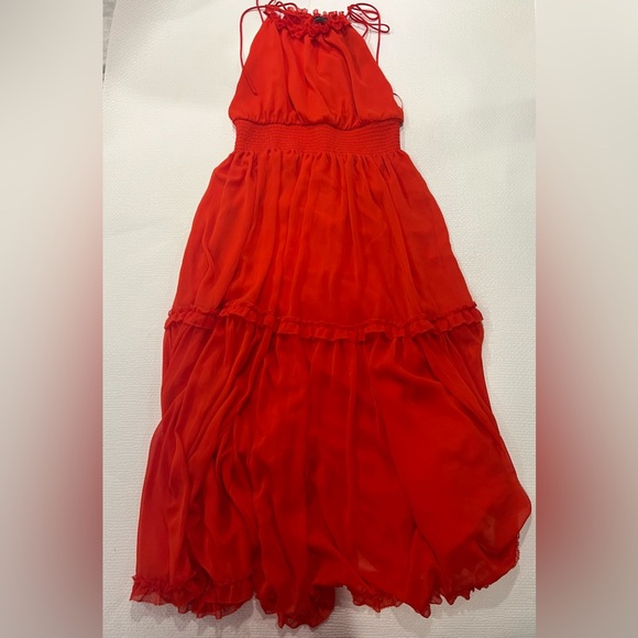Banana Republic Deep Orange Halter Sundress with Ruffled Tiers
NWT
Size Large - Picture 5 of 8